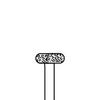 Classique™ Diamond Burs – FG, Coarse - Wheel Round End, # 909, 4.0 mm Diameter, 5/Pkg