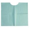 Contour Neck Patient Bibs - Blue, 3 Ply with 1 Ply Poly, 17" x 18"