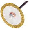 Diamond Discs Goldies®, 2.35 mm Shank Length, Ultra Fine, 220 mm Diameter, 1/Pkg - # 2654, Superflex, Wrap-Around Safe-Side, .1 mm Thickness