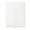 Divider Sheet, Fits 1-1/4" x 1-1/2" Index Tabs, 8-1/2" x 11" Sheet, 400/Box without Pocket