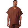 Fashion Seal Healthcare® Unisex Fashion Scrub Shirts, 65/35 Fashion Poplin® - Chocolate, Large