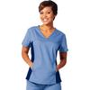Fashion Seal Healthcare® Ladies’ Side Flex Tunics - Ciel Blue/Navy, Extra Small