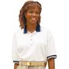 Fashion Seal Healthcare® Tipped UltraMax Knit Shirts - White with Navy Trim, Large