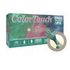 Color Touch® Powdered Latex Gloves - Textured, Latex - Size Medium, Green Color