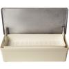 Germicide Dish, White with Stainless Steel Lid