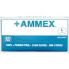+Ammex Vinyl Exam Gloves – Powder Free, 100/Box - Medium
