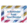 A Reminder Toothbrushes English Version 3-Up Laser Postcard with Bookmark, 6" W x 3-5/8" H, 150/Pkg