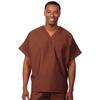 Fashion Seal Healthcare® Unisex Fashion Scrub Shirts, 65/35 Fashion Poplin® - Chocolate, 3 XL