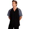 Fashion Seal Healthcare® Unisex Raglan Sleeve Scrub Shirts - Black/Pewter, Large