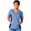 Fashion Seal Healthcare® Ladies’ Side Flex Tunics - Ciel Blue/Navy, Extra Large