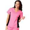 Fashion Seal Healthcare® Ladies’ Side Flex Tunics - Pink/Black, 2 Extra Large