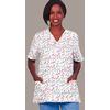 Fashion Seal Healthcare® Ladies’ Printed V-Neck Tunics - Whimsical Print, Extra Small