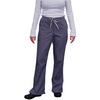 Fashion Seal Healthcare® Ladies' Drawstring Flare Pants, Petite Sizing - Pewter, Extra Small