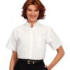 Fashion Seal Healthcare® Ladies’ Oxford Short Sleeve Shirt - White, Extra Large