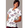 Fashion Seal Healthcare® Ladies’ Printed V-Neck Tunics - Floral Spray Print, Medium