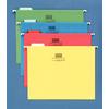 Sparco Colored Hanging File Folders, Fifth Tab Cut, 25/Box