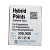 Hybrid Points® Diamond Burs – Medium, White, 1/Pkg - Medium, White, # 557/57, 1.0 mm Diameter, 4.0 mm Length