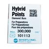Hybrid Points® Diamond Burs – Medium, White, 1/Pkg - Medium, White, # 245, 0.8 mm Diameter, 3.0 mm Length