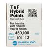 Hybrid Points® T&F Diamond Burs – FG, Extra Fine, Yellow, 1/Pkg - Extra Fine, Yellow, Flame, # 7104, 1.4 mm Diameter, 3.0 mm Length