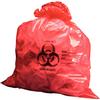 Biohazard Infectious Waste Bags – 12 Microns, Red, 250/Pkg - 24 x 33, 16 Gallon
