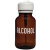 Lasting-Touch Amber Glass Alcohol Dispenser with Swing Lid, 8 oz
