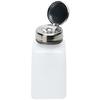 One-Touch Plastic with Stainless Steel Cap Alcohol Dispenser, Square Bottle - 8 oz