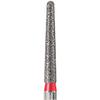 NeoDiamond® Crown/Bridge & Operative Diamond Burs – FG, Fine, Cone, 25/Pkg - Red, Round End Taper, # 850, 1.6 mm Diameter, 10.0 mm Length