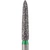 NeoDiamond® Crown/Bridge & Operative Diamond Burs – FG, Flame, 25/Pkg - Coarse, Green, # 862, 1.8 mm Diameter, 9.0 mm Length