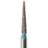 NeoDiamond® Crown/Bridge & Operative Diamond Burs – FG, Medium, Cone, 25/Pkg - Blue, Pointed Cone, # 858, 1.4 mm Diameter, 8.0 mm Length
