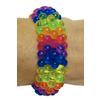 Beaded Rainbow Bracelets, Multicolored, Plastic, 1-3/4"-4" Diameter, 12/Pkg