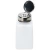 One-Touch Plastic with Stainless Steel Cap Alcohol Dispenser, Square Bottle - 6 oz