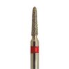 Diamond Instruments – FG, Fine, Red, Cylinder, Bevel End, 5/Pkg - 876F-012-FG, 1.2 mm Head Diameter, 5.0 mm Head Length