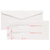 Double Window Envelopes, Gummed-Flap, Not Security Lined, White, 8-3/4" W x 4" H, 500/Pkg