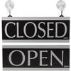 Century Series Open/Closed Sign, Black/Silver, 13