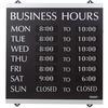 Century Series Business Hours Sign, Black/Silver, 13