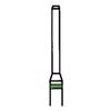 TPE® Diamond Point Burs – FG, End Cutting, # 150, 9.0 mm Length, 1/Pkg - Coarse, Green, 1.0 mm Diameter