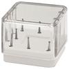 Magnetic Bur Blocks - 8 Holes FG/HP/RA, White