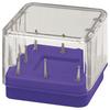 Magnetic Bur Blocks - 8 Holes FG/HP/RA, Neon Purple