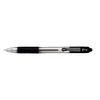 Z-Grip Retractable Ballpoint Pens, Clear Barrel, 1.0 mm Point, 12/Box