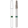 Midwest® Once™ Single Use Diamond Bur – FG, Coarse, Cone, Taper Round End, 25/Pkg - Coarse, Green, Taper Round End, # 856, 2.1 mm Diameter, 8.0 mm Length