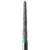 NeoDiamond® Crown/Bridge & Operative Diamond Burs – FG, Coarse, Cone, 25/Pkg - Green, Pointed Taper, # 879, 1.2 mm Diameter, 10.0 mm Length