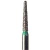 NeoDiamond® Crown/Bridge & Operative Diamond Burs – FG, Coarse, Cone, 25/Pkg - Green, Round End Taper, # 856, 1.2 mm Diameter, 7.0 mm Length