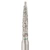 Patterson® Disposable Diamonds – FG, Coarse, Green, Flame, 25/Pkg - # 862-012C, 1.2 mm Diameter, 8.0 mm Length
