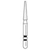 Two Striper® Diamond Burs – FG, Fine, Red, Cone, 5/Pkg - # 207, 1.4 mm Major/0.4 mm Minor Diameter, 7.0 mm Length