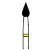 Hybrid Points® T&F Diamond Burs – FG, Extra Fine, Yellow, 1/Pkg - Extra Fine, Yellow,, Flame, # 7106, 1.8 mm Diameter, 3.5 mm Length