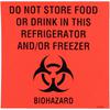 Food & Drink Biohazard Label – 4" x 3.5" 