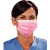 TIDIShield™ Fluid Resistant Procedure Facemasks, 50/Box - Pink Punch, Level 2