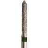 Singles Disposable Diamonds – FG, Cylinder, 25/Pkg - Coarse, Green, Bevel End, # 1812.8C, 1.200 mm Diameter, 8.000 mm Length