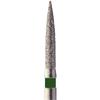 Singles Disposable Diamonds – FG, Flame, 25/Pkg - Coarse, Green, # 1514.8C, 1.400 mm Diameter, 8.000 mm Length