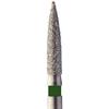 Singles Disposable Diamonds – FG, Flame, 25/Pkg - Coarse, Green, # 1516.8C, 1.600 mm Diameter, 8.000 mm Length